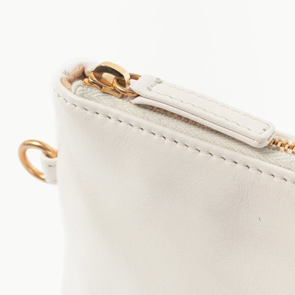 Chanel White Shiny Calfskin Logo Pouch - Picture 7 of 8